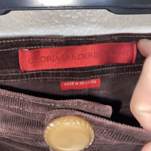 Gloria Vanderbilt Women’s Corduroy Jeans Size 10 Brown High Rise - Picture 2 of 6